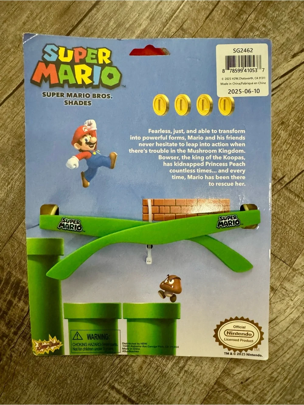 Nintendo Super Mario Bowser Sun-Staches Sunglasses UV400 Costume Glasses NIP